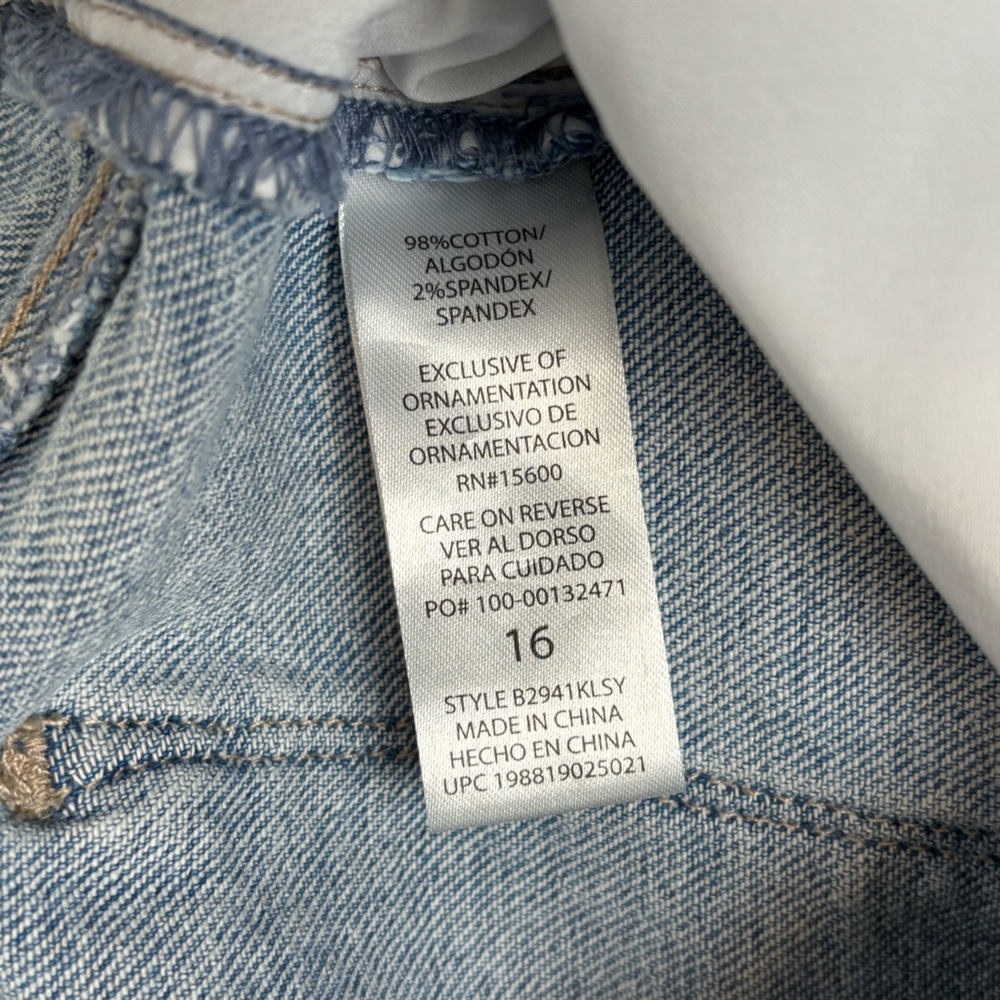 Democracy Jeans Womens 16 Blue Ab Solution High Rise Side Entry Pocket Boyfriend - Picture 13 of 14